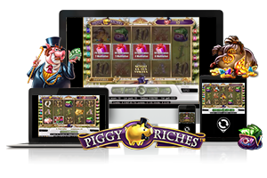 Piggy Riches spil på mobil og tablet